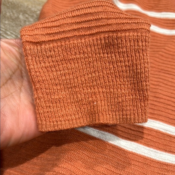 MADEWELL SZ XS Striped Orange Women’s Cardigan Sweater - Picture 10 of 10